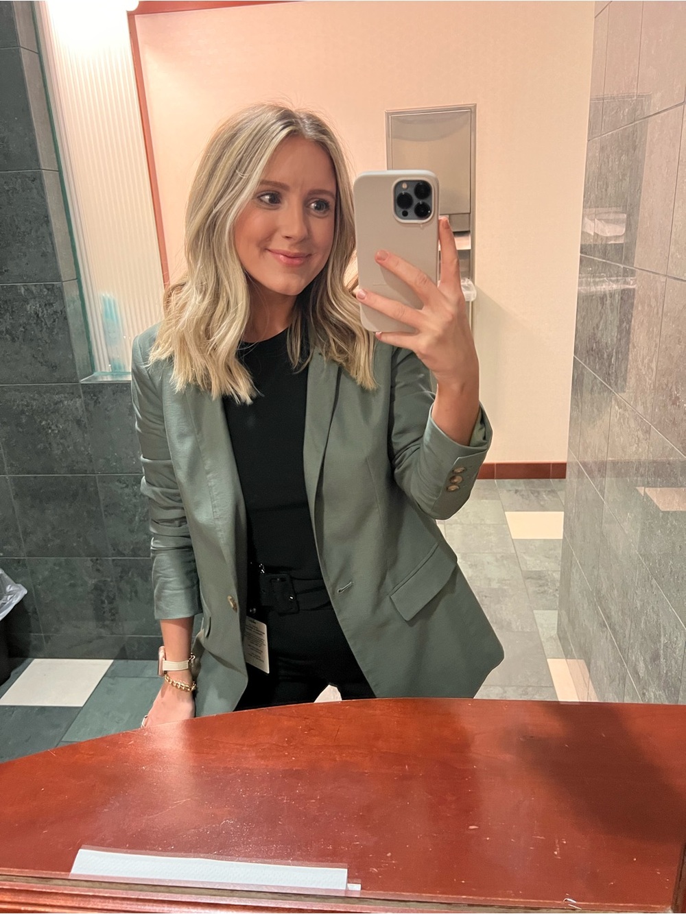 LOFT Olive Green Tailored Blazer